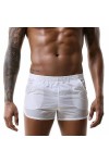 WSZJLN Boxer pour Homme, sous-vêtements Amples, Culottes de Nuit, sous-vêtements Sexy, Bas de Sommeil, Noir, S