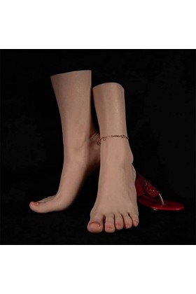 Générique Pied en Silicone, Jambe Fille Pied modèle Pieds en Silicone Femme Mannequin Affichage fétiche 1: 1 Bijoux Sandales 