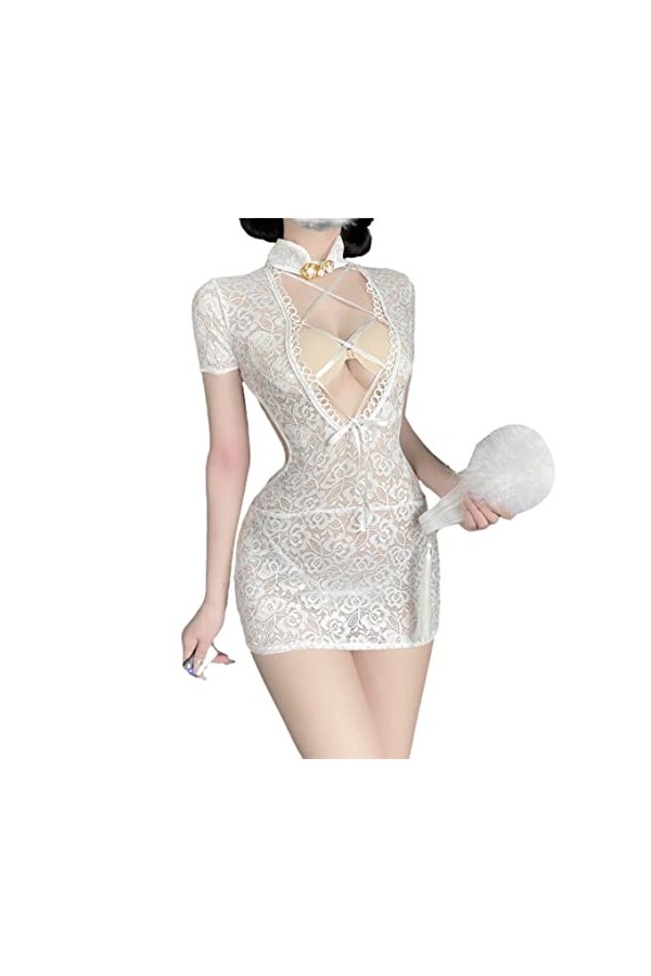 SINGUYUN Lingerie Cheongsam Chinois Rétro Imprimé Robe Sexy Anime Cosplay Costume pour Femmes Qipao Babydoll Outfit 2500 Noi