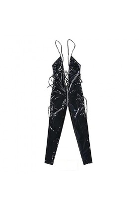 LDadgf OutsideLady Body sans manches à enfiler Lingerie, Noir , XL