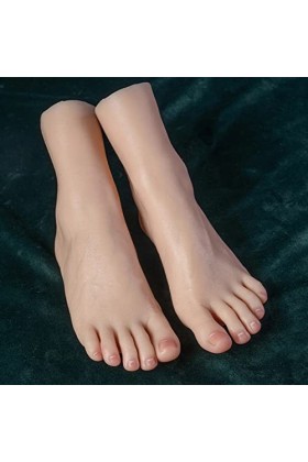 CZSBXBHD Silicone Pieds Modèle, Femelle Faux Pieds, Pied De Mannequin en Silicone Les Beaux Pieds en Silicone Souple, Taille 