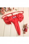 MENGQING String sexy pour homme - Éléphant - Pour le nez - Élastique - String - String sexy - Sous-vêtements - Léopard - Tail