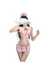 SINMIUANIME Lingerie sexy pour femme - Uniforme dinfirmière - Costume de cosplay pour adulte 7982white 