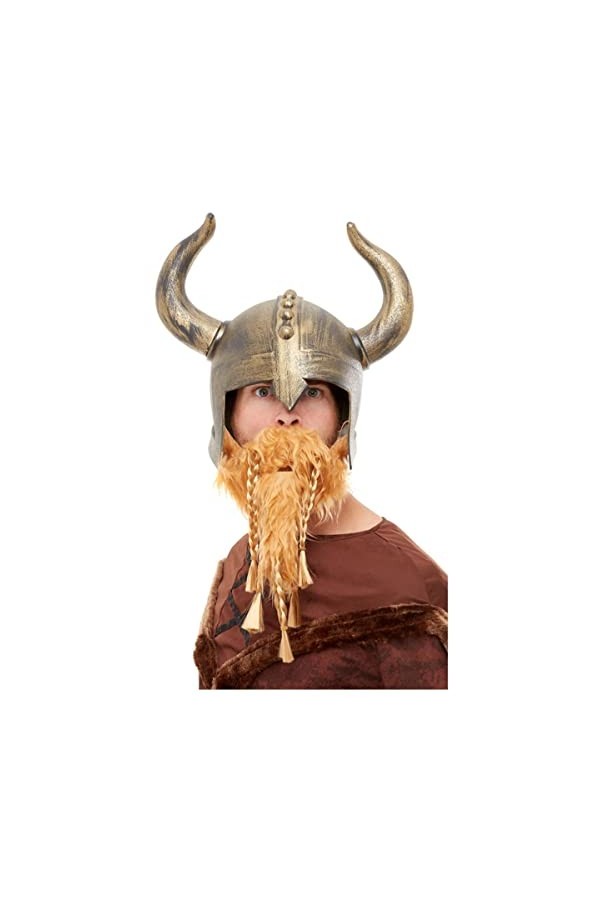 Viking Helmet, Gold, with Beard