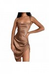 ERTLKP Robe De Soirée Sexy?Robe Sexy Femme Coquine érotique,Tenue Sexy Femme Coquine Hot,Sexy Dos Nu Strap Dress Femmes Brun