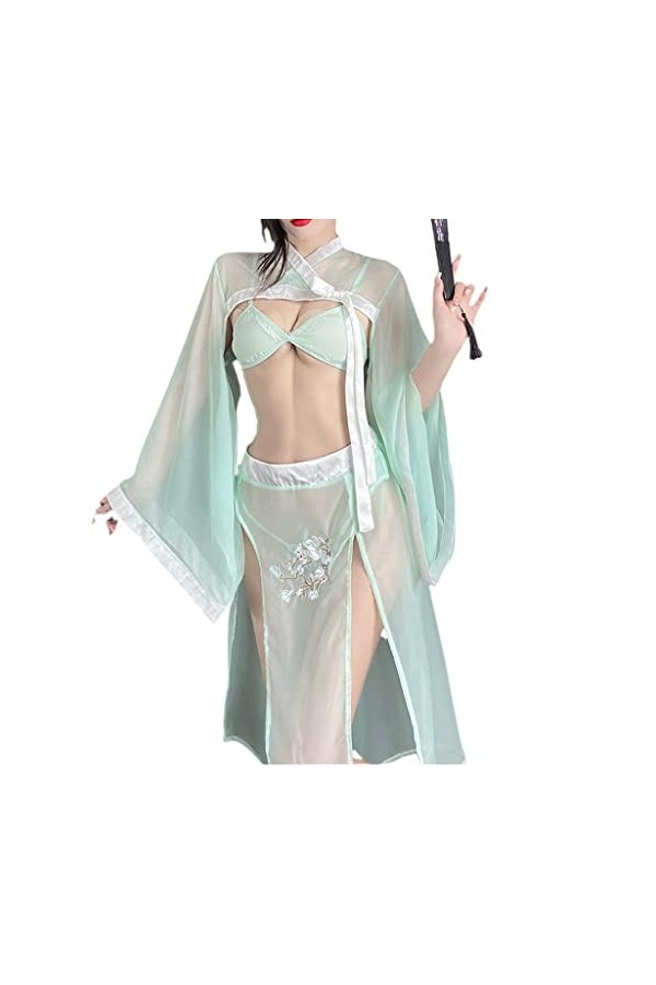 Costume sexy asiatique pour jeux de rôle Hanfu Cheongsam pour femme - Costume de cosplay 89 Rouge 