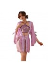 SINROYEE Costume sexy de cosplay Cheongsam - Robe fendue haute - Pyjama chinois Hanfu pour femme violet clair 2 