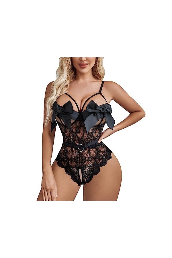 ADMAY Ensemble de Lingerie Femme Sexy Dentelle Soutien-gorge Coton D05 Fun Lingerie Femme Dentelle Sexy Dos Nu Moulant Sans D