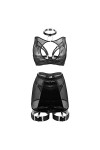 liaddkv Sexy Mesh Lien pour Femmes Sex Mesh Sous-vêtements Ensemble 6 Pièces Bande Creuse Clip Sexy Sous-Vêtements Corset Sou