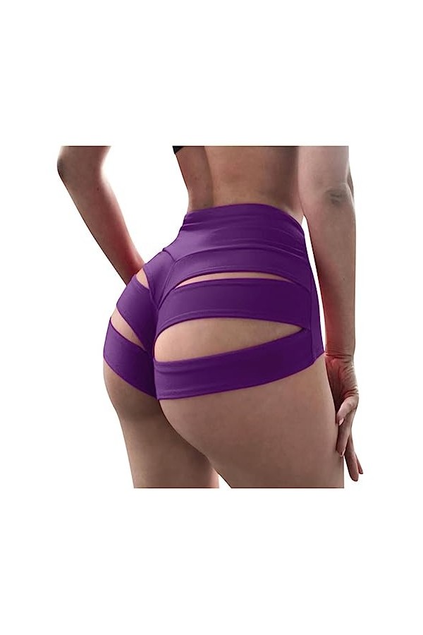 WEITING Culotte Sexy String Taille Haute pour Femme G-String Culotte Découpée pour Femme Culotte Lingerie Short-Rouge,L