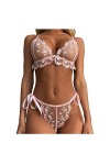 Lingerie Sexy Ensemble Femme Dentelle sous-Vetements Erotique Vêtements De Nuit Sexy Ensemble Soutien Gorge et String 2 Pièce