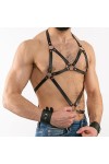 VOIV Hommes Sexy PU Cuir Harnais Mâle Lingerie Réglable Corps Sexuel Punk Style Ceintures pour Adulte