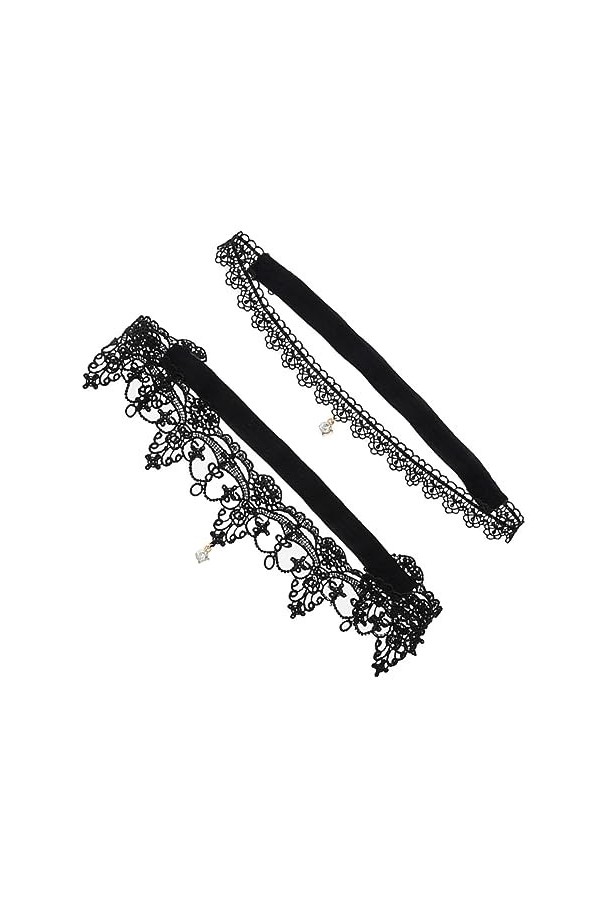 Abaodam 1 Paires Jarretière en Dentelle Décor Floral Ceinture Florale en Dentelle De Mariée Jambe Unique Porte-Jarretelles en