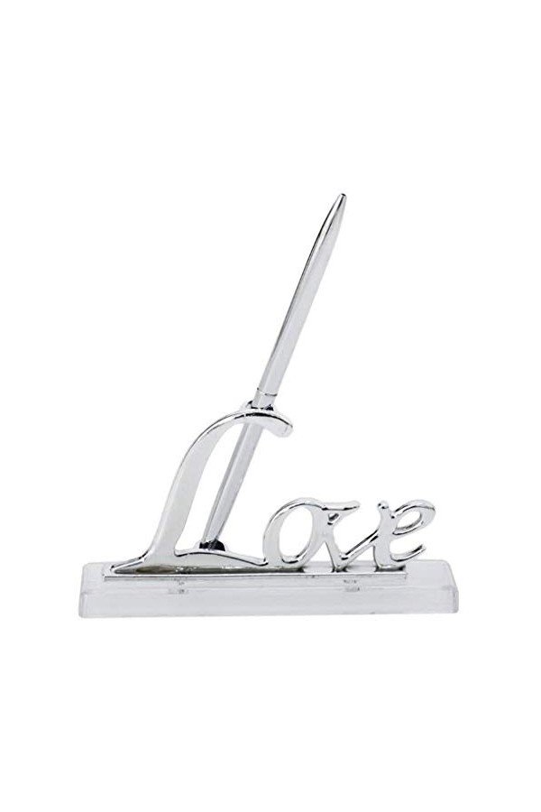 Lot de 2 porte-stylos en alliage pour livre dor de mariage, fiançailles, signature, fournitures