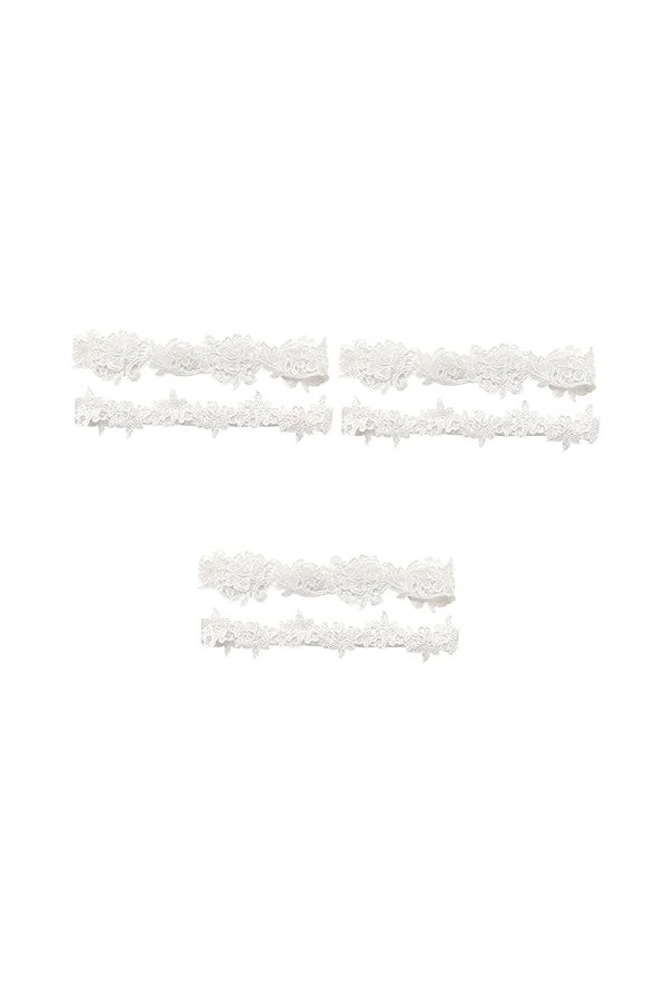3 Paires Porte-Jarretelles pour Femmes Jarretière pour Mariage Jarretières pour Mariée Dentelle De Mariage Jarretière Fille J