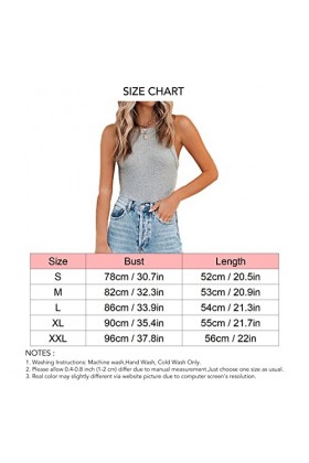 T-shirt côtelé Manches, Débardeur côtelé Coupe Slim pour Femmes dentraînement Pure Color Stretch 7 