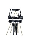Lingerie Femme Sexy Ensemble Homme Sexy Hot y29k sous-vêtements Amusants pour Femmes Chaîne de Lourde en Cuir PU Sexy Strap F