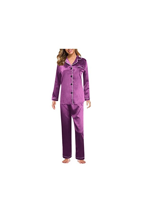 TWIOIOVE Lingerie ludique - Vêtements de nuit - Ensemble pyjama - Lingerie sexy - Cosplay, lilas, M