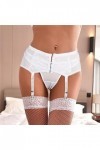 Plus Taille Haute Porte-Jarretelles Sexy Lace Ceinture avec 6 Sangle Métal Clip pour Bas sous-vêtements Lingerie