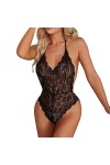 SHANHE Body Sexy Femme Lingerie Lingerie Sexy Body en Dentelle Dames Costume Sexy Pyjama Femme-Noir,M