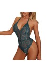SHANHE Body Sexy Femme Lingerie Lingerie Sexy Body en Dentelle Dames Costume Sexy Pyjama Femme-Noir,M
