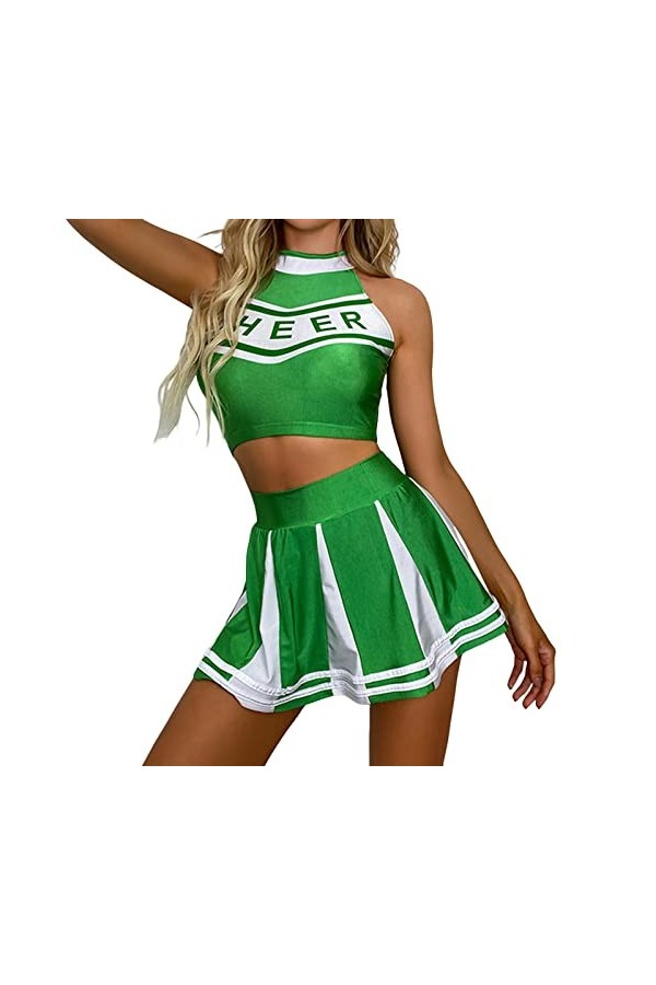 Lingerie Femme Sexy Ensemble Homme Sexy Hot y2*k Lingerie Amusante pour Femmes, Haut sans Manches, Jupe rayée, Robe de Nuit, 