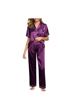Kwatieh Nuisette Femme Sexy Hot - Costumes Sexy Femme Sexy Pyjamas en Satin Damen Sexy Dessous Spitze Lingerie Femme Dentelle