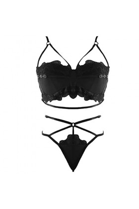 Femme Ensemble Soutien Gorge et String Dentelle sous-Vetements Erotique Vêtements De Nuit Sexy Lingerie Sexy Ensemble 2 Pièce