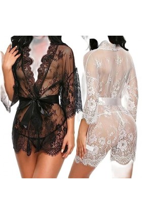 SHANHE Sexy Femmes Lingerie Dentelle Robe de Nuit vêtements de Nuit Chemise de Nuit Pansement Profond V G-String Sexy Sommeil