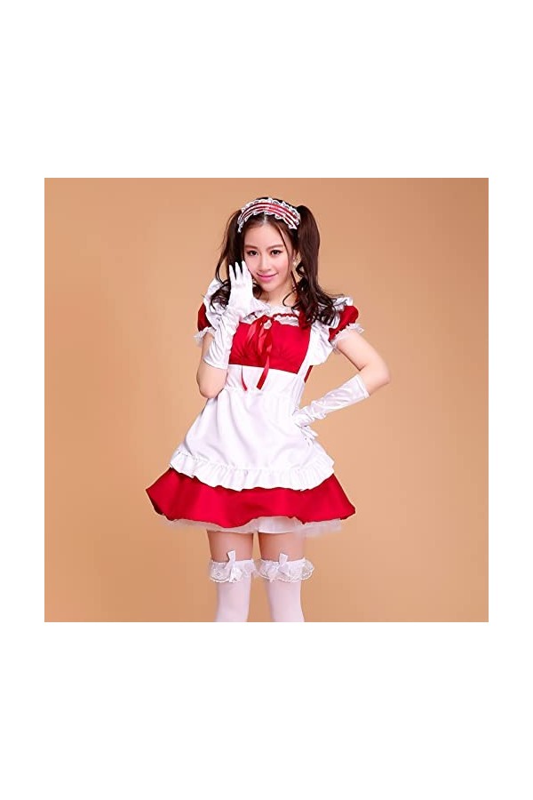 maxToonrain Tenue de soubrette pour femmes – Costume dHalloween pour femmes – Costume de soubrette française – Costume Lolit