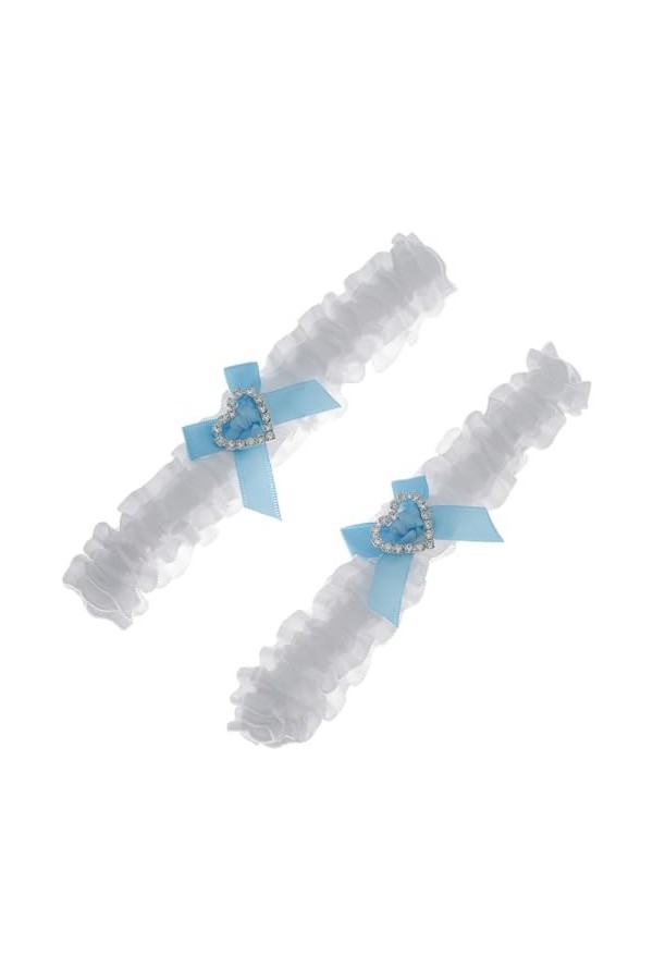 Abaodam 2 Pièces Bandeau De Mariée en Dentelle Porte-Jarretelles De Mariée Femmes Mariée Jarretières Porte-Jarretelles en Den