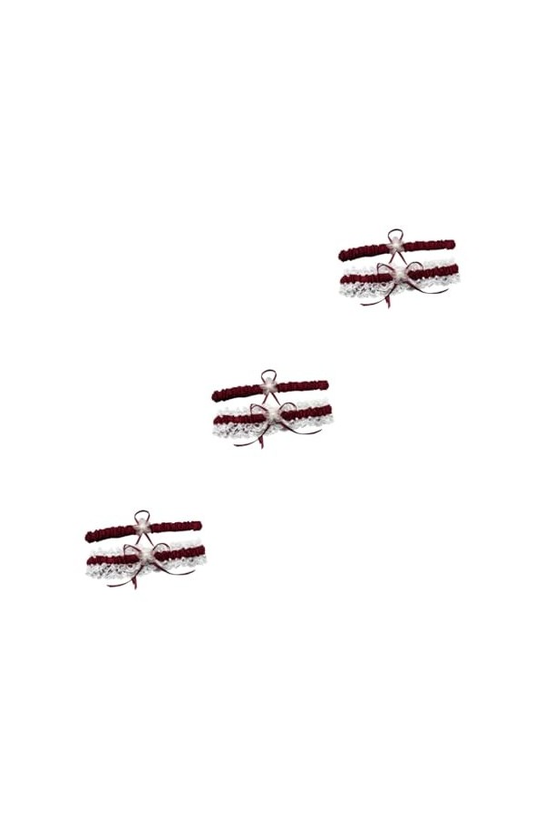 GALPADA Accessoires De Mariée Noeud Papillon Jarretière De Mariée Blanc