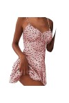 Nouvelles Femmes Dames Sexy décontracté sans Manches Robe imprimée été fête Shopping Usage Quotidien Mini Robe Robe dété Bla