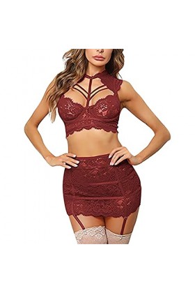 Lingerie Femme Sexy Ensemble Homme Sexy Hot y*2*k Ensemble de Bretelles en Dentelle Sexy Grande Taille pour Femmes Pyjama Tro
