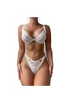Sexy Femmes sous-Vêtements Ensemble Push Soutien-Gorge + String Culotte Jarretières Ensemble Femmes Lingerie Costumes Dentell