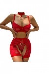 Mode féminine Pure Color Bandage Mesh Splicing sous-vêtements Sexy avec des Anneaux de Jambe sous-vêtements Sexy Longue Désha