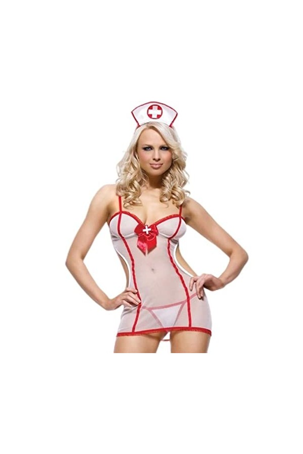 S-3XL Sexy Lingerie Chaude Femmes Bébé Poupée Robe Lingerie Cosplay Infirmière Uniforme Pour Costumes Sexuels Sous-Vêtements-