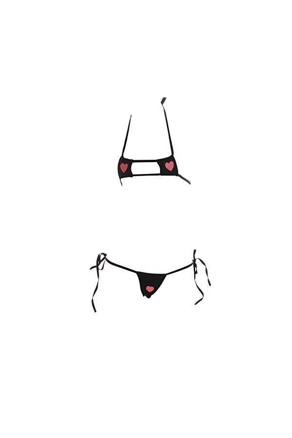 SINMIUANIME Femmes Lingerie Sexy Anime Jeu de Rôle Lingerie Lolita Mignon Microbikini Suit Kawai Soutien-gorge et Culotte, No