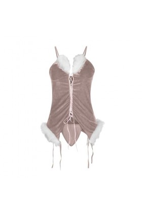 Tenues De Noël Sexy pour Femme – Ensemble De Lingerie De Couleur Unie avec Soutien-Gorge Et String, Vêtements De Nuit, Créati