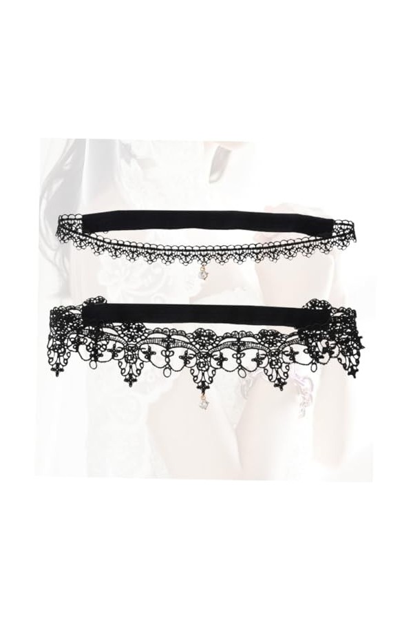 Abaodam 4 Pièces Jarretelles De Mariée Bande De Jambe De Mariage Bas De Mariée Jarretières en Dentelle pour Mariée Ceintures 