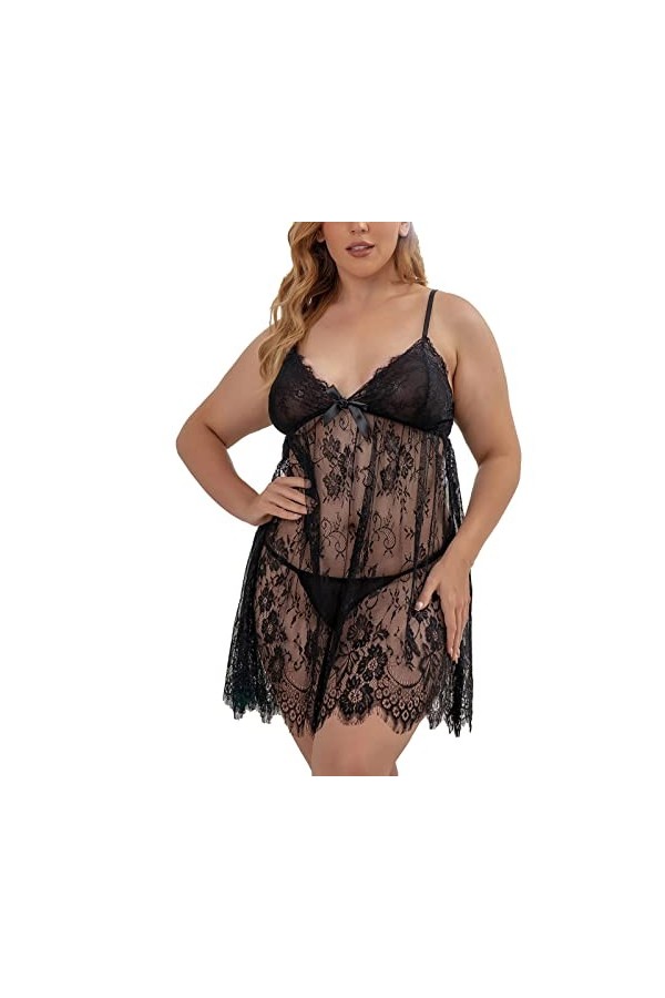 MODSGUE Tenue sexy pour femme - Lingerie en dentelle - Lingerie érotique - Cosplay - Vêtement de nuit - Body sexy - Coupe aju
