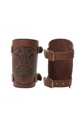 Driibubur - Protège-poignet en alliage avec boucle ardillon - Pour homme - Style vintage - Réglable - Avec trou en métal - St