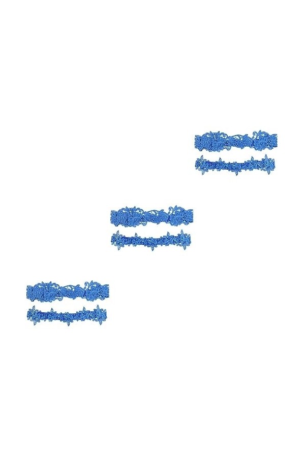 SOIMISS 2 Pièces Ensemble Jambes Jarretière Arc Dentelle Jarretières De Mariage Jarretière De Mariage Floral Blanc Porte-Jarr