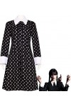 Robe Mercredi Addams pour fille, déguisement Mercredi Addams, tenue pour femme, Mercredi Addams, costume robe, uniforme Never