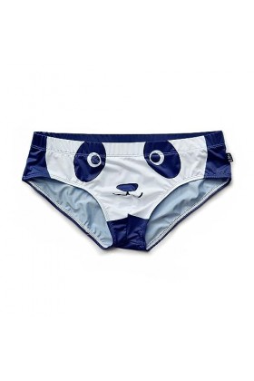 HYQPAI Slip Homme sous-vêtement Polyester Taille Basse Slip Bikini Imprimé Animalier Mignon Panda Confortables Culotte Color: