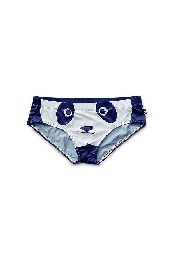 HYQPAI Slip Homme sous-vêtement Polyester Taille Basse Slip Bikini Imprimé Animalier Mignon Panda Confortables Culotte Color: