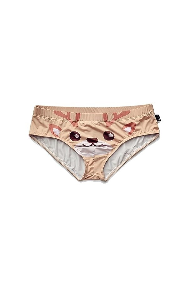 HYQPAI Slip Homme sous-vêtement Polyester Taille Basse Slip Bikini Imprimé Animalier Mignon Panda Confortables Culotte Color: