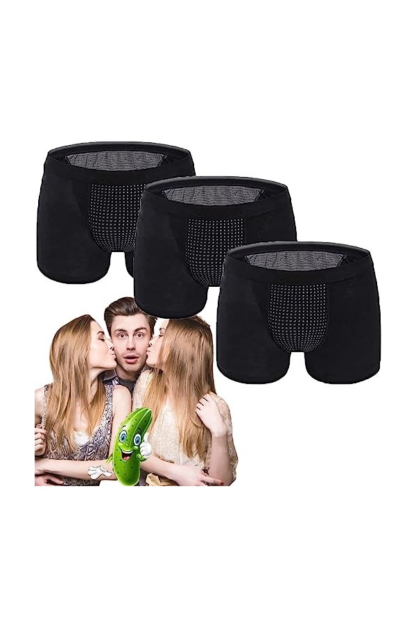 Docxide Royalprestige Prostate Magnetic Therapy Boxer Briefs, Energy Field Therapy Mens Underwear 6X-Large,Black 