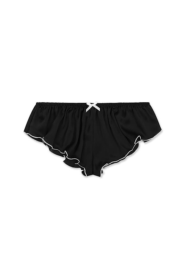 Satini Satin Taille Basse Élévation Culotte à Cannelures à la Française efféminé Slips Culottes sous-vêtements Blanc - Bleu 