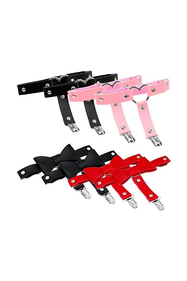 8 Pcs Réglable Élasticité Jambe Harnais,WideSmart Cuisse Anneau Harnais Jarretelles Jarretelles de Jambe Jarretelles Anneau d